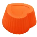 Orange silicone heart-shaped baking mold, high temperature resistant cup for muffins cakes. - YH019 Heart / Random