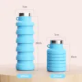 Faltbare Silikon Trinkflasche outdoor tragbare Teleskop Tasse 500ml 225ml blau neu - 500ml / Blau