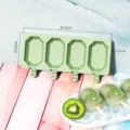 Silikon Eiswürfelform Eislöffel Form DIY Hausgemachte Eis am Stiel Küche Werkzeug für Kinder. - YH1222 / Morandi Grün