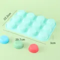 12-Loch Silikonform zum Backen, für Muffins und DIY-Seife. Haltbares rundes grünes Design. - Grün