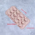 Rosa 12-Hoehlen Dinosaurier Silikonform, flexible Schokolade und Eiswuerfel Backwerkzeug. - Morandi Rosa YH808 / Zufällige Farbe