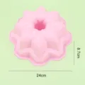 Rosa Silikon Blumen Kuchenform, grosse einzelne Loch Backform, 24cm hitzebestaendige DIY. - Rosa