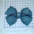 Blue rhinestone bow shoe patch crystal DIY hair accessory sparkling decorative bow tie. - Style 6 - Blue Rhinestone Bow