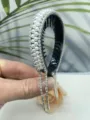 Rhinestone Pearl Hair Claw Clip Tassel Hairpin Black Plastic Hair Styling Accessory - 1# Silver White