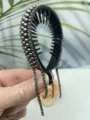 Black Rhinestone Tassel Hair Claw Clip with Pearls Variant Stylish Hair Accessory - Mineral Gray
