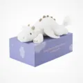 Süßes weißes Drachen Plüschtier Kuschelkissen Plüschpuppe Geschenk für Kinder und Paare - Größe M - Hochwertige Geschenkbox / Weiß