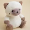 Mini Siamkatze Plüschtier süße Puppe beruhigendes schlafendes weiches Kuscheltier Geschenk - S-12x12x16cm / Siamesische Katze S
