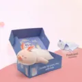 Süßes rosa Schweinchen Plüschtier Puppe, weiches Schlafkissen und niedliches Begleiter Geschenk. - Geschenkbox Größe M (46cm) / Rosa