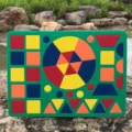 Educational geometric shape puzzle board for kids, colorful sorting toy for early learning. - Single Circle Style