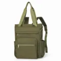 Army Green Oxford Cloth Backpack, Multi-functional Convertible Tote Bag for Women SKU - Green