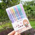 Lot de 9 surligneurs colorés, stylos pastel esthétiques pour écriture de journal et papeterie. - 9 Couleurs