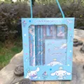 Cinnamoroll kawaii ensemble de papeterie cadeau pour enfants avec des crayons et carnet bleu - Ensemble 2018 (Cinnamoroll)