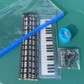 Set de papeleria musical infantil con lapices teclas de piano regla goma para escuela. - Estilo de Bolsa de Piano Negro