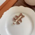 Pince à cheveux ours marron mignon bec de canard café au lait accessoire cheveux femme - Ours Marron