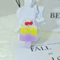 Korean acrylic children hair clip sweet ice cream duckbill side bangs clip detail view - 5#