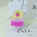 Korean style cute acrylic ice cream hair clip, strawberry resin side hairpin for kids and girls. - 8#