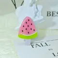 Cute watermelon popsicle acrylic hair clip detail view, vibrant kids hair accessory item. - 2#