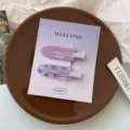 Summer fruit series sweet hair clips candy color side clips fresh style hair accessories set - 1# Pulpy Grape