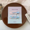 Cute peach hair clips set sweet candy color duckbill hairpins for women and girls - Peach Soda