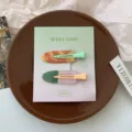 Summer juice style seamless hair clip, sweet candy color side clip for bangs and makeup. - Watermelon Soda