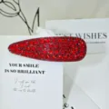 Stunning red rhinestone hair clip, sparkling crystal bbb clip for sweet daily hairstyles. - Teardrop / Red