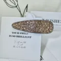 Elegant rhinestone teardrop hair clip sparkly crystal BB clip for women daily styling. - Teardrop / Champagne