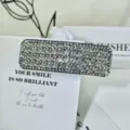 Large crystal rhinestone hair clip sparkling barrette for women side hair styling accessory - Square / Silver White