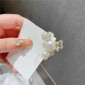 Alloy imitation pearl hair claw clip, cute heart shape with sparkling rhinestones for women. - 4# Heart Style