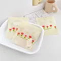 Koreanischer Ins-Stil süße Tulpen mattierte Plastiktüten dicke umweltfreundliche Lebensmittelbeutel - Tulpe Ziplock Beutel / 16.5*15.5cm / Milchgelb