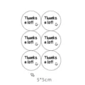 Minimalist black and white round thank you stickers for gift sealing and packaging decoration. - Thanks A Lot Sticker