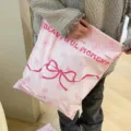 Rosa Schleife Versandtaschen wasserdicht dicke Kurierverpackungsbeutel fuer Kleidung - 28x42cm / Schleife Versandtasche