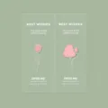 Transparente wasserdichte PVC-Etikettenaufkleber, niedliche minimalistische Aufkleber. - Blumenwelt Pink / 2 Stück/Blatt