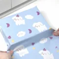 Niedliche Cartoon Hund wasserdichte Versandtasche dicke Kleidung Geschenkverpackung - Mittel (32x41cm) 1 Stück / Milchblau