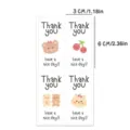 Cute white sealing stickers thank you labels for gift box packaging and daily decor. - Ins Bow Bear Thank You Sticker