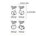 Cute minimalist white sealing stickers thank you gift box packaging adhesive labels 4pcs - Ins Cute Cat Thank You Sticker