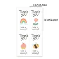 Cute sealing stickers variant with thank you text and sweet cartoon designs for gift boxes. - Ins Rainbow Thank You Sticker