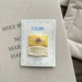 Spring yellow fabric bangs hair clip detail view, sweet cute floral lace hair accessory card. - Square Pair