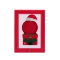 Distributeur de bonbons cadre photo rouge avec motif cadeau de Noël pour la décoration de fête. - Cadre Photo Bonnet de Noël