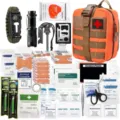 Kit de survie d'urgence équipement de camping en plein air sac de premiers secours tactique. - Orange
