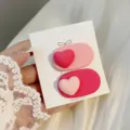 Cute pink heart hair clip sweet side duckbill hairpin for women and girls daily hair styling. - Single Heart Hair Clip / Pink