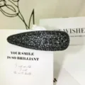 Large black rhinestone waterdrop hair clip, sparkling crystal side BB clip for chic hairstyles. - Teardrop / Black