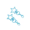 Light blue star swivel lobster clasp keychain DIY handmade jewelry accessories and findings. - Sky Blue