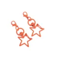 Mousqueton étoile orange pivotant porte-clés DIY accessoires de bijoux faits à la main - Orange