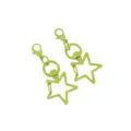 Green Star Lobster Clasp Keychain DIY Craft Metal Swivel Snap Hook Accessory Pendant - Green