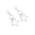 White Star Shaped Lobster Clasp Keychain DIY Craft Hardware Accessory Variant - White