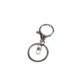 Μεταλλικό μπρελόκ καραμπίνερ αξεσουάρ DIY, κρίκος με περιστρεφόμενο γάντζο χειροτεχνίας. - Στυλ Σχήμα 8 / Περλέ Μαύρο
