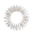Anneau de massage des doigts en metal argente, bague acupression anti-stress. - Argent