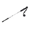 Einstellbare 3-teilige Aluminium-Trekkingstock mit ergonomischem Griff und Handschlaufe. - Gerader Griff / Silberner 3-teiliger Gerade-Griff