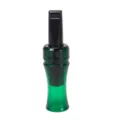 Outdoor hunting crow call whistle, green translucent body and black mouthpiece, portable. - Black and Green