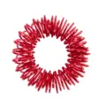 Anneau de massage acupression en métal rouge, bague anti-stress sensorielle pour la détente. - Rouge